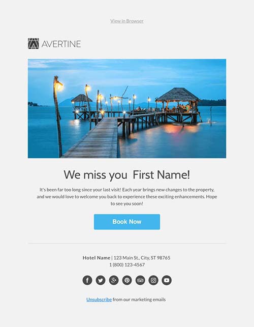 We Miss You email campaign template