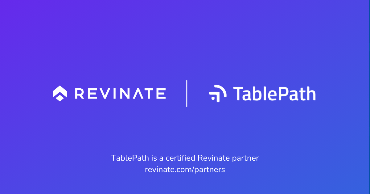 This is a certified partner composite logo showing Revinate and Tablepath logos